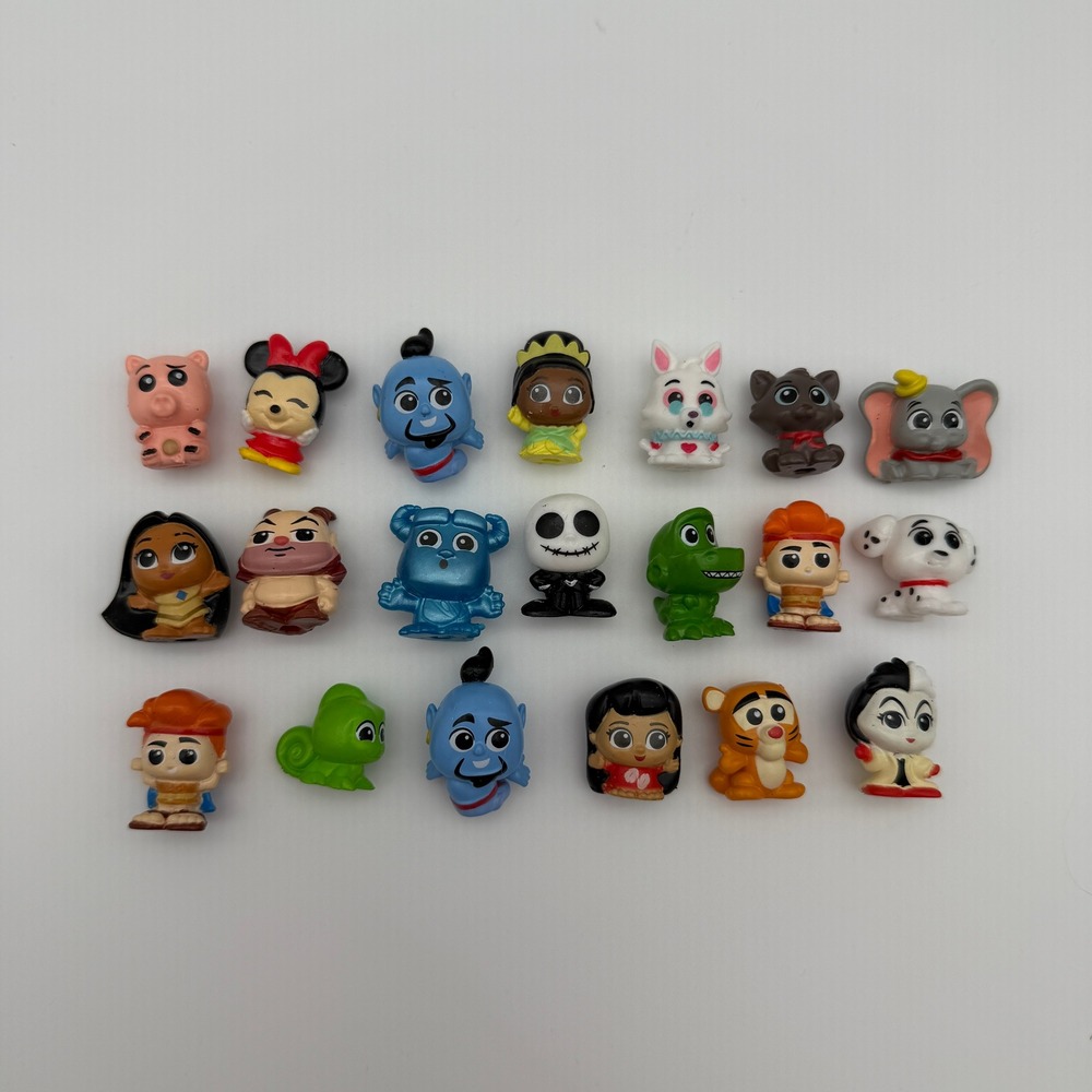 Disney Doorables Squish'Alots Lot of 20 Mini Figures Mickey Genie Tiana Sulley